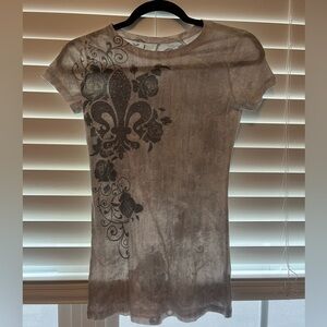 fleur de lis and roses top